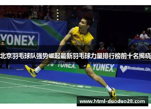 北京羽毛球队强势崛起最新羽毛球力量排行榜前十名揭晓